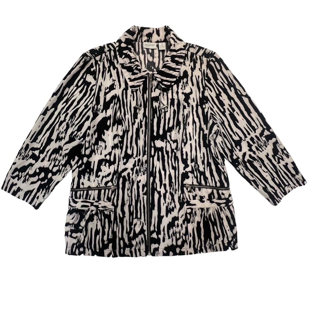 Zenergy by Chico’s‎ Animal Print Lightweight Jacket Chico’s Size 1 (Size M/8)